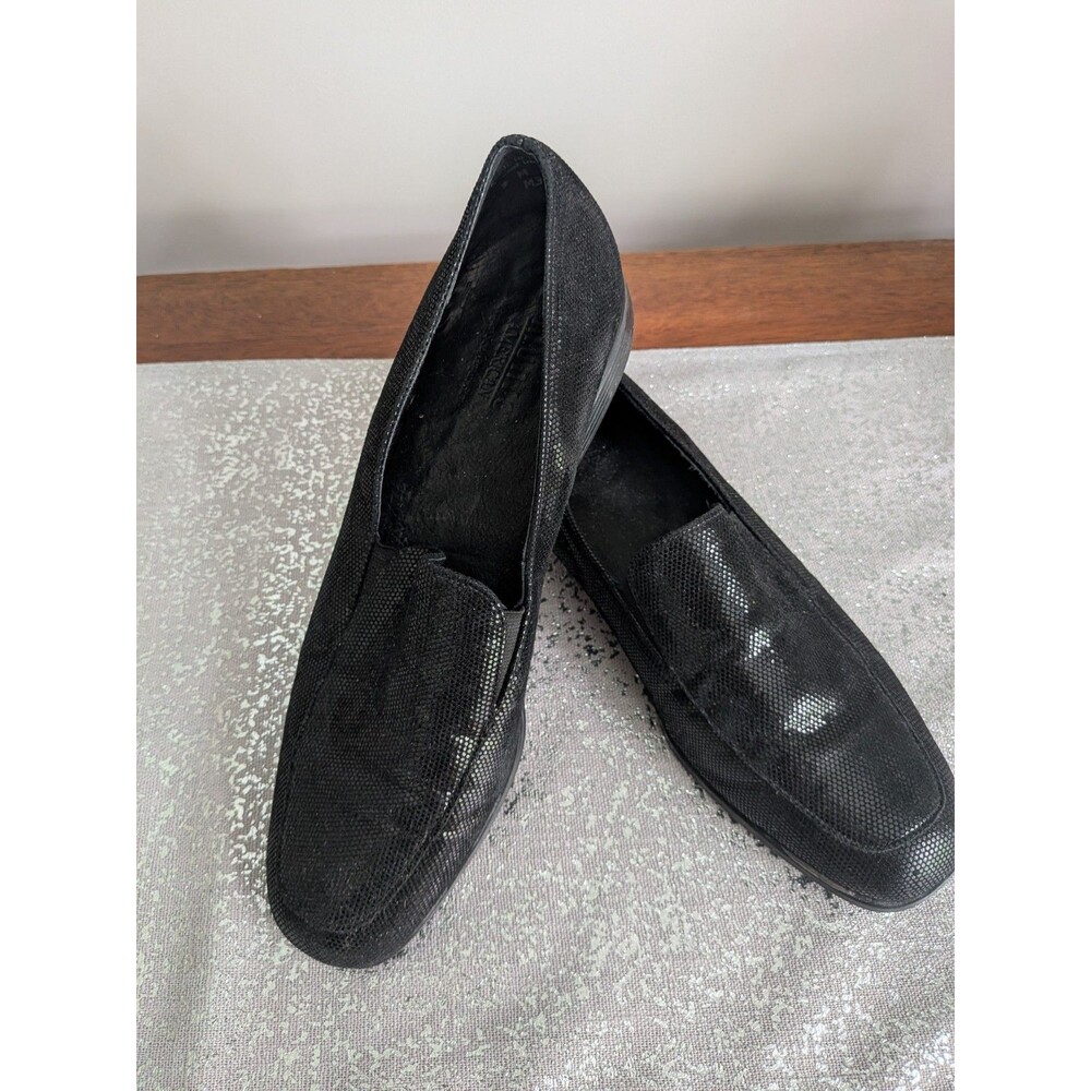 Munro American Womens 9 M Loafer Flats Black Shimmer Shock Absorbing Career NEW - Picture 2 of 11
